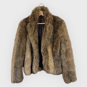 Zara Basics Brown Fur Coat